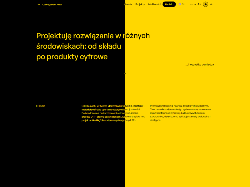 wstępne prace nad stroną, Anka Jot